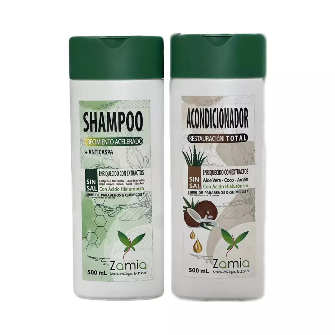 kit para el cuidado y crecimiento del cabello zamia