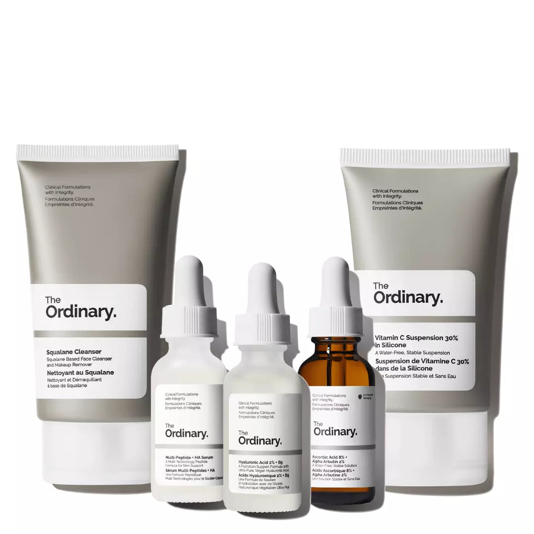 kit facial completo antiedad y aclarante the ordinary